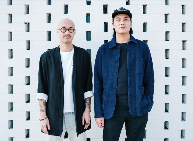 Steve Har, left, and Eugene Lin are the founders of Chop Chop, a street-style noodle company that sells cups of noodles for delivery and at retail outlets.