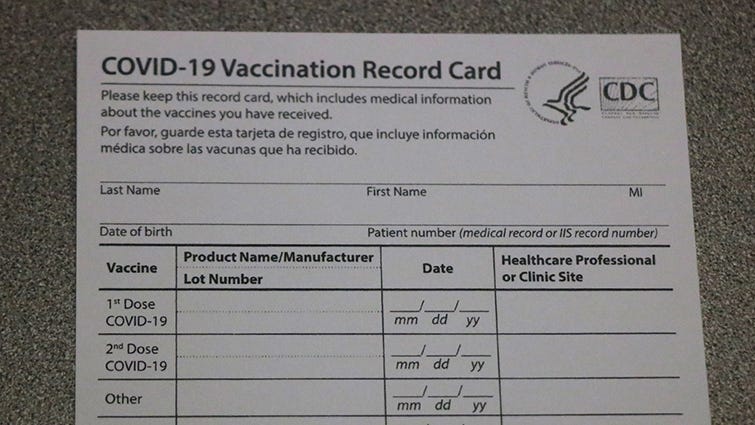 Florida Attorney General: Don't post pics of your vaccination card online