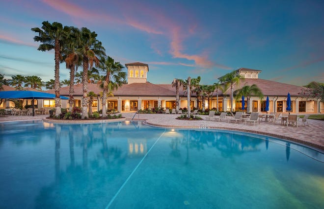 A pool and a clubhouse are among the amenities for residents of Cypress Falls at the Woodlands, in North Port.