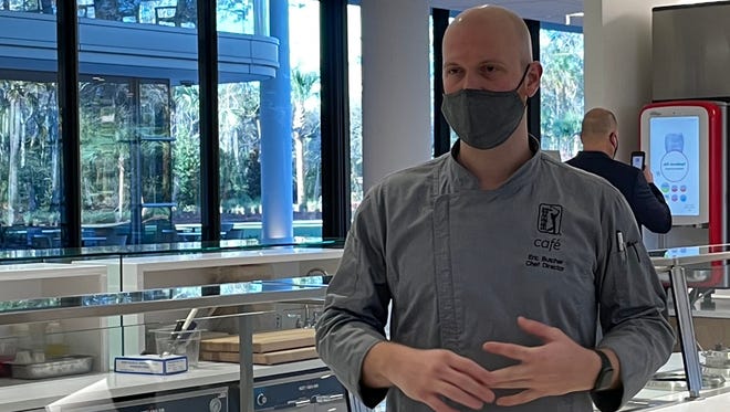 Eric Butcher, an Englewood High School graduate, is the chef director for the PGA Tour Cafe, in the new Global Home.
