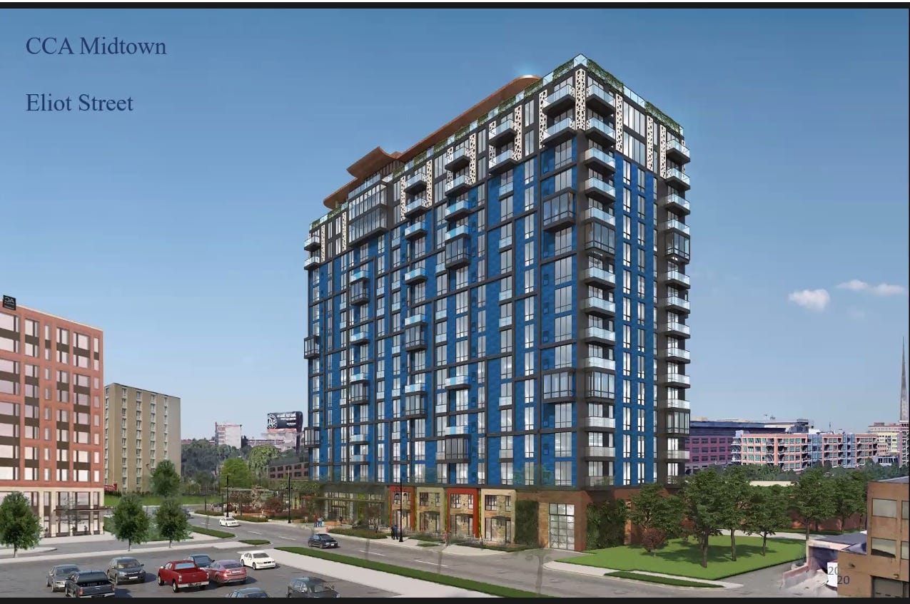 350 upscale apartments, discount supermarket planned for Midtown