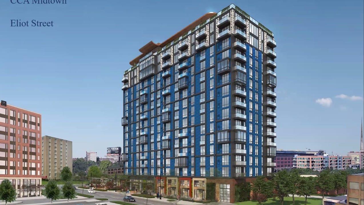 350 upscale apartments, discount supermarket planned for Midtown