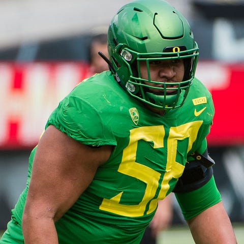 Will Oregon OT Penei Sewell (58) be the first non-