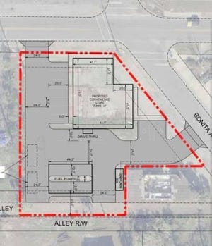 This "starting point" outline was made public to generate input from Cove residents and others with an interest on what a new business at the site of the old Bailey's service station might look like and offer.