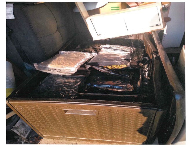Police said a man who bought the contents of a New Oxford-area storage locker for $110 plus a buyer's fee found $300,000 worth of marijuana in a toolbox inside the shed.