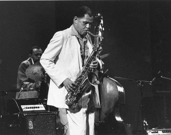 Dexter Gordon performs at the Charlie Parker tribute at Carnegie Hall in New York City on June 28, 1980.