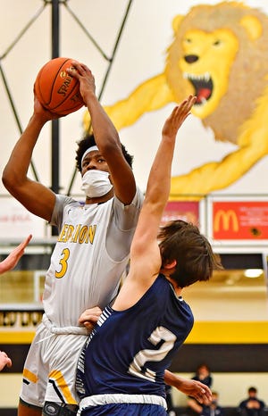 Red Lion's Davante Dennis, seen here in a file photo, scored 28 points on Tuesday in a win vs. York High.