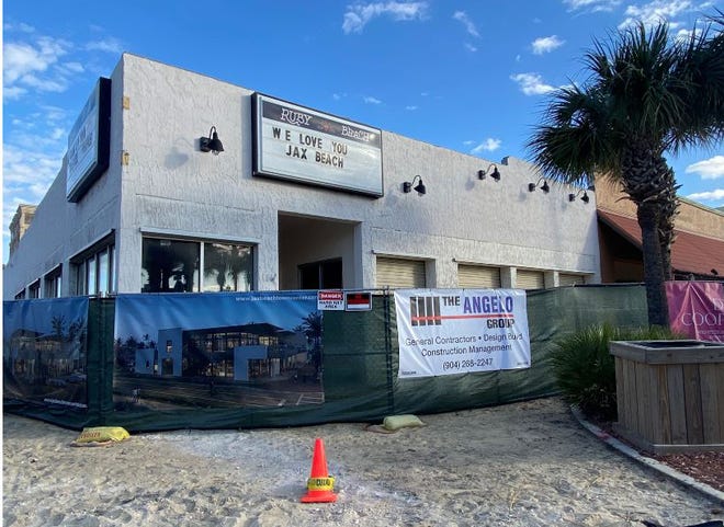 Demolition is underway at Ruby Beach Brewing Co. in Jacksonville Beach to make room for the planned Jax Beach Town Center.