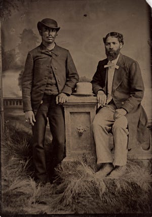 Unknown (American), "Two Freed Black Men," ca. 1860s, Tintype, Frances Lehman Loeb Art Center, Purchase, Advisory Council for Photography, 2018.17.2.