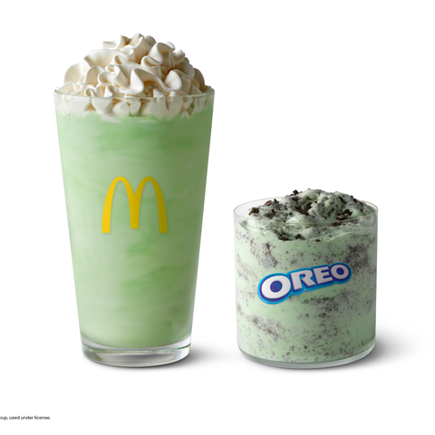 McDonald's Shamrock Shake and Oreo Shamrock McFlur