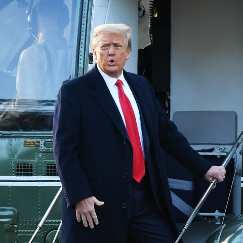 Former President Donald Trump on Jan. 20, 2021, io