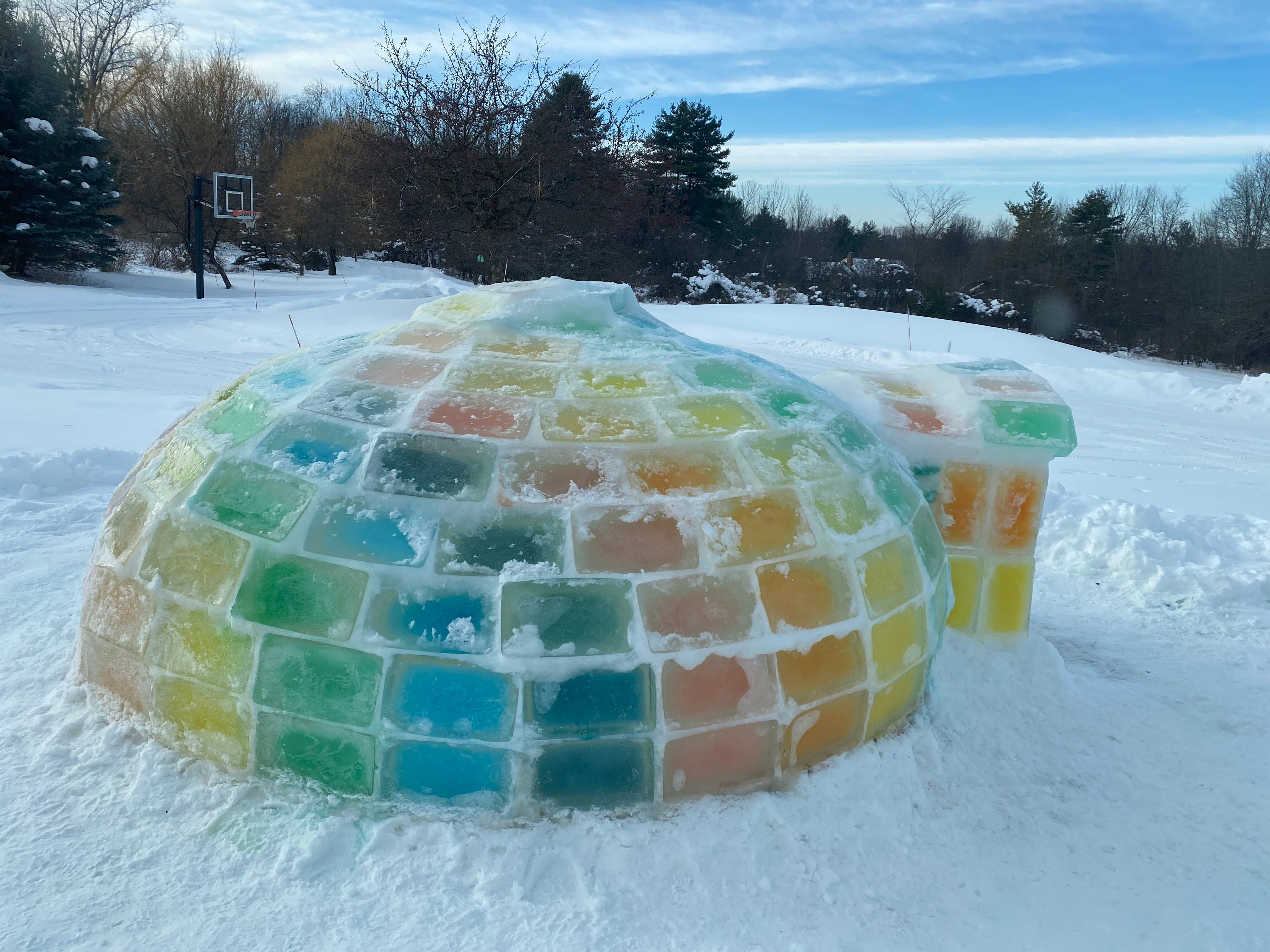 Vermont Winter Activities: How To Build A Colorful Igloo