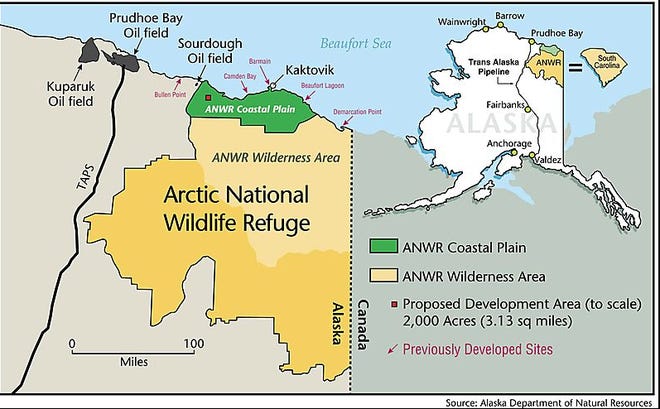 The coastal plain of the Arctic National Wildlife Refuge in Alaska could get federal protection from future attempts to lease out land for oil and gas production.