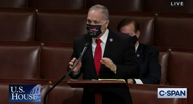 Rep. Andy Biggs joined 11 other Republicans this week in voting against a bill awarding Congressional gold medals to law-enforcement agencies for their responses to the deadly Jan. 6 violence at the U.S. Capitol.