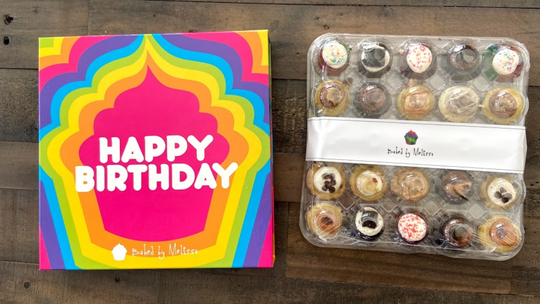 Cupcakes from Baked by Melissa arrive in attractive packaging.