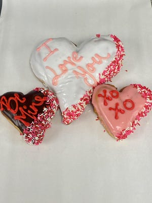 Valentine's Day donuts at Yum Yum Bake Shop