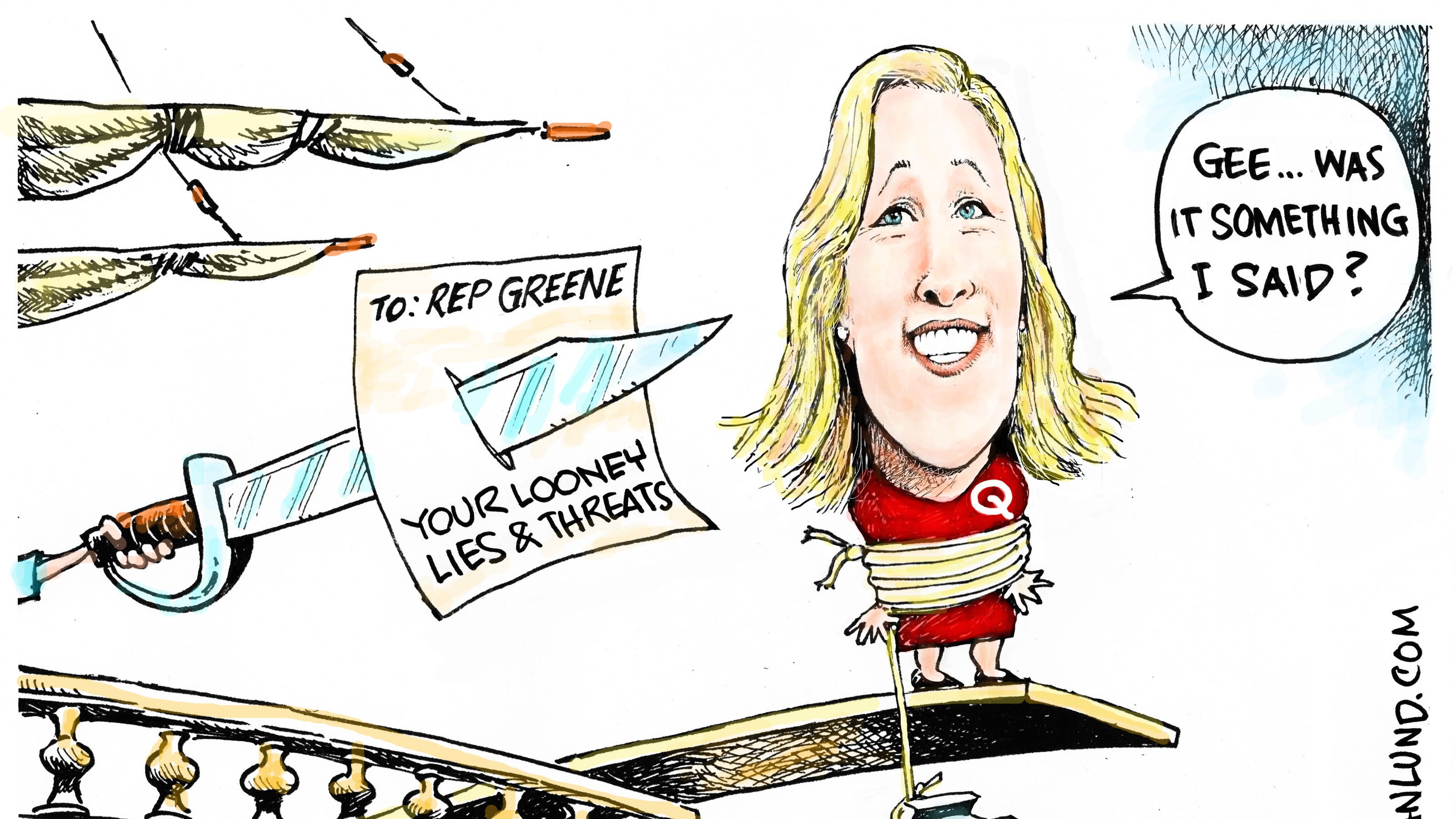 Dave Granlund Cartoon On Marjorie Taylor Greene Losing Her Committee Posts