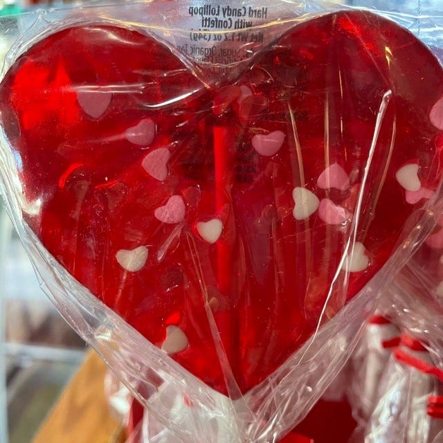 Show your care with this heart-filled, heart-shaped lolli from The Station.
