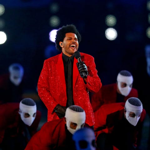 The Weeknd performs the halftime show at Super Bow