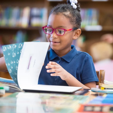 Khloe Mitchell, 7, is a first-grader at Eaton Park