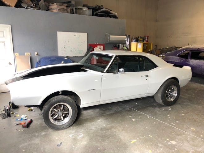 Scott Taylor's 1967 Camaro was in Staunton recently to have body work done by Corey Vaughn of CV Kustomz. Taylor is part of the Discovery Channel's "Street Outlaws: No Prep Kings" street racing reality series.