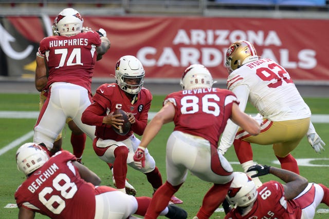 13. Cardinals (14): If you're into interpreting retweets, sure seems like QB Kyler Murray would like Arizona to start reinvesting in the trenches.