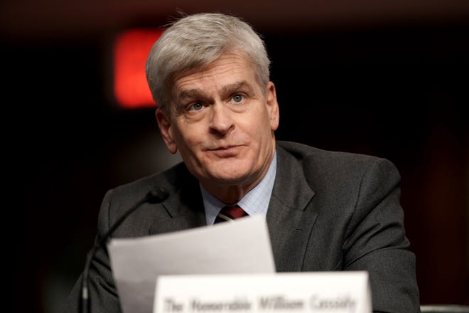 U.S. Sen. Bill Cassidy, R-La., introduces nominee for United Nations Ambassador Linda Thomas-Greenfield during her Senate Foreign Relations Committee confirmation hearing Jan. 27 in Washington.