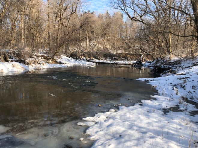 Sites with suitable aquatic habitat, like this section of Walnut Creek near Baltimore, are visited annually as part of Ohio’s river otter survey.