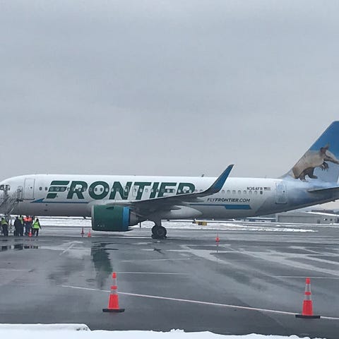 The first Frontier Airlines flight of 2021 landed 