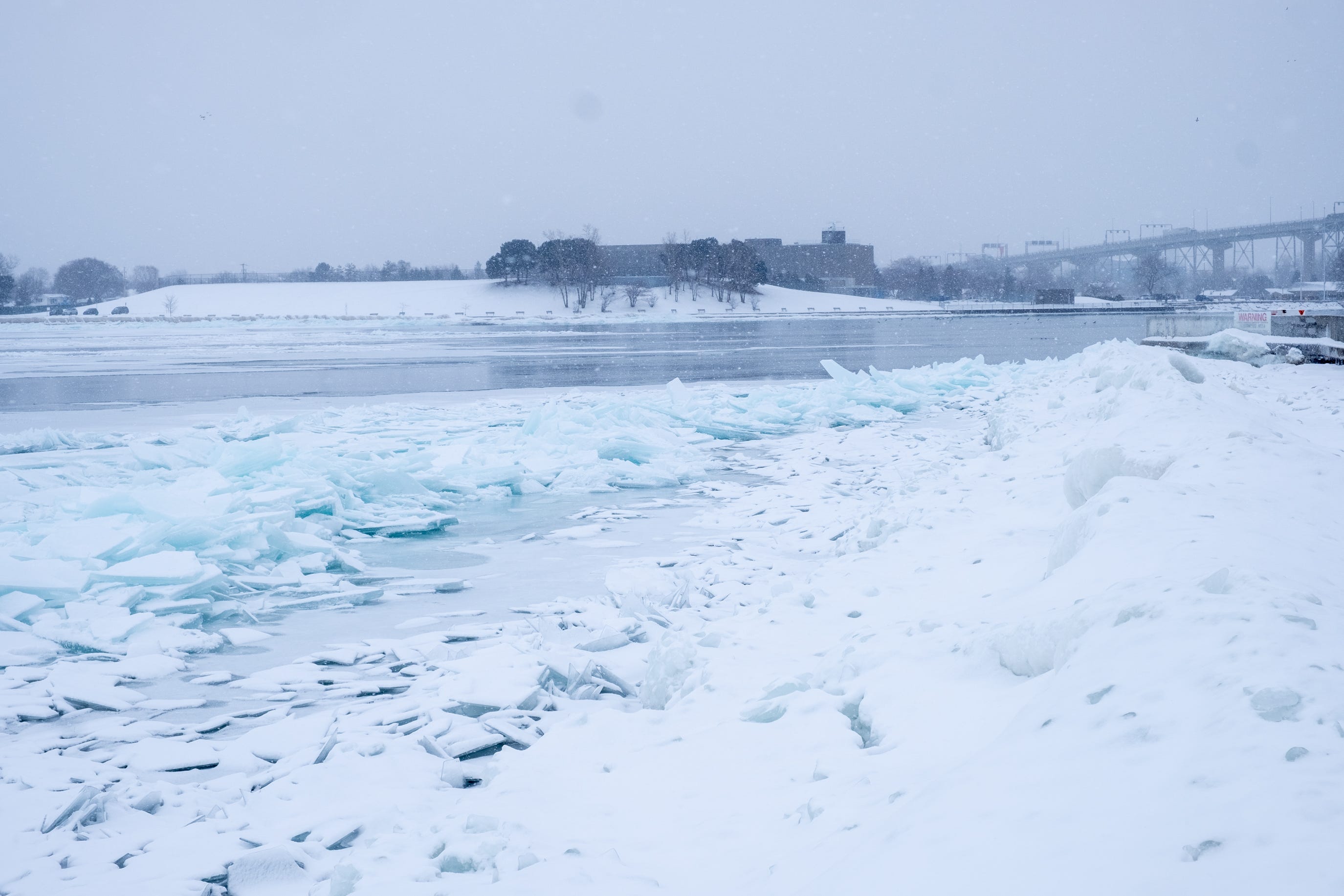 Blue ice along Lake Huron's shoreline Have you seen it?