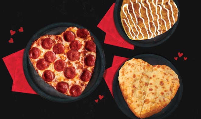 Jet's Pizza will offer heart-shaped pizza, Cinnamon Stix, and Jet's Bread nationwide on Valentine's Day, while supplies last.