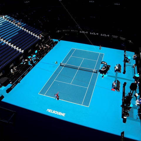 A general view of the Rod Laver Arena as Serena Wi