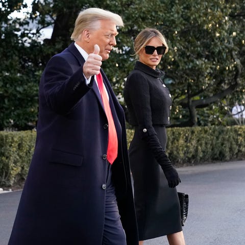 President Donald Trump and first lady Melania Trum