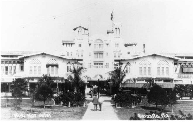 Sarasota's first upper-class hotel, the Mira Mar on S. Palm Avenue