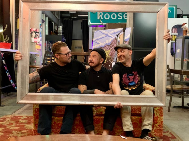 From left: Colton Brock, Tyka Chheng and John Sagasta. The trio have partnered to bring Baby Boy, a cocktail camper, to downtown Phoenix.