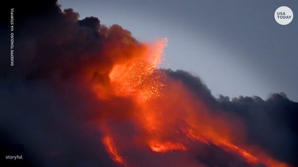 Europe's most active volcano erupts several times 
