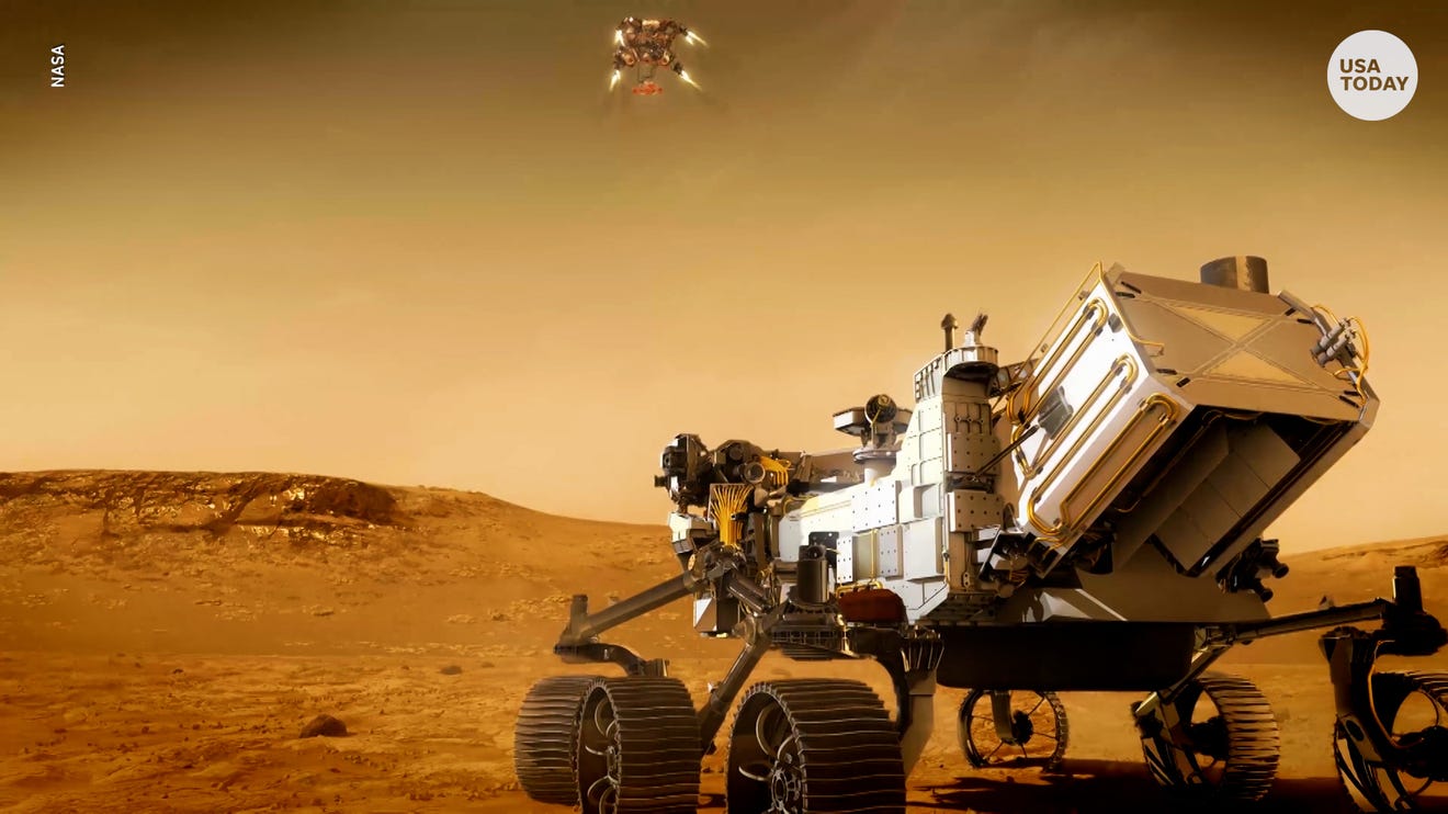 Mars Rover Landing Nasa Perseverance Lands Sends First Images