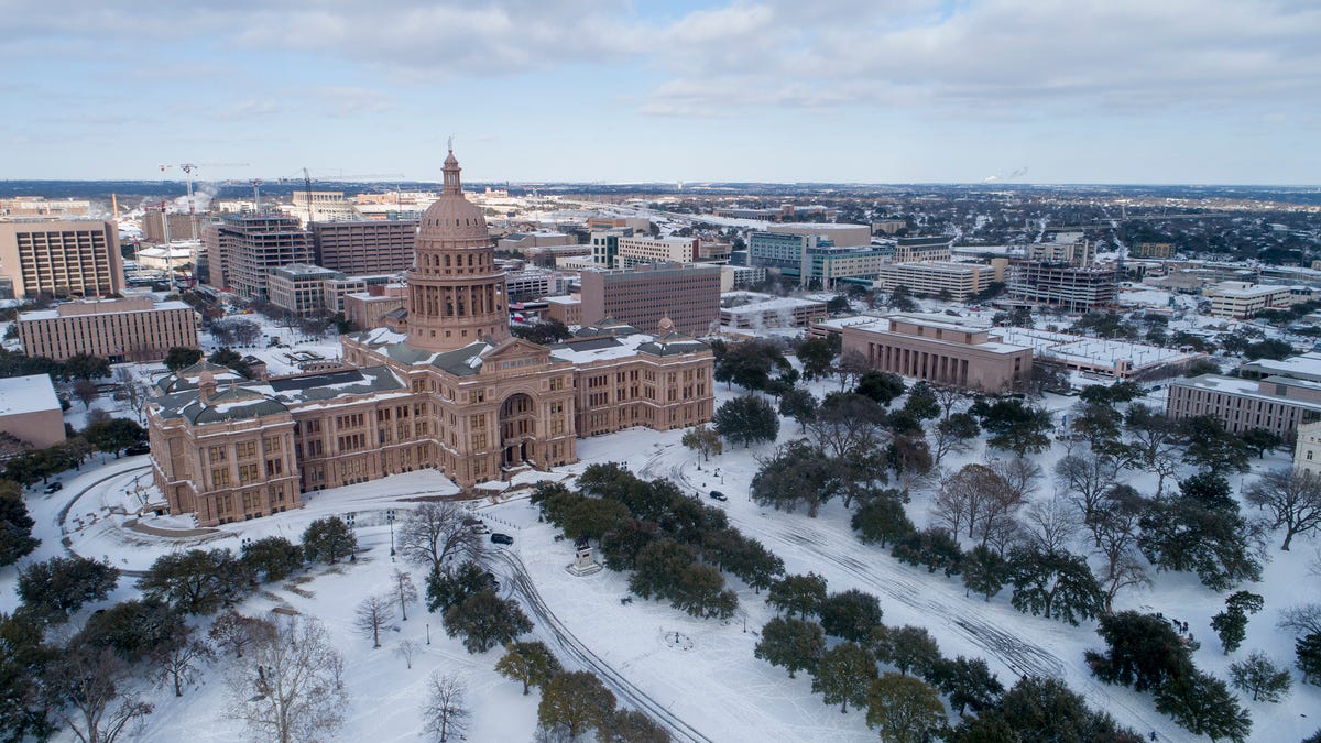 In Austin, Texas, thousands were still without power Tuesday and the city's airport closed.
