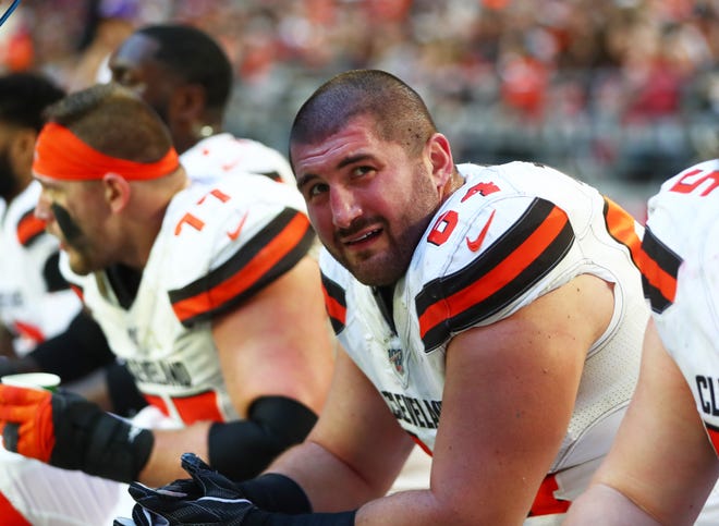 Browns center JC Tretter (64), the president of the NFLPA, says the league should end its traditional offseason program. [USA TODAY Network]