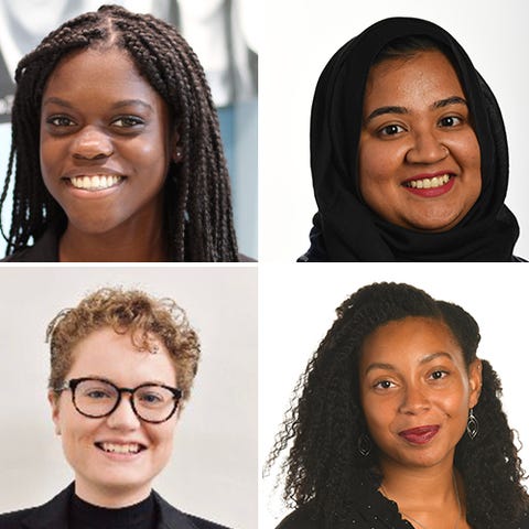 From top left, USA TODAY's Rasha Ali, Lokela Blanc