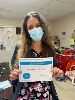 The Above and Beyond Awards at Renaissance Care Center for January have been announced. Pictured is Jacqueline Hammond. She has been a nurse at Renaissance Care Center for about four years.
