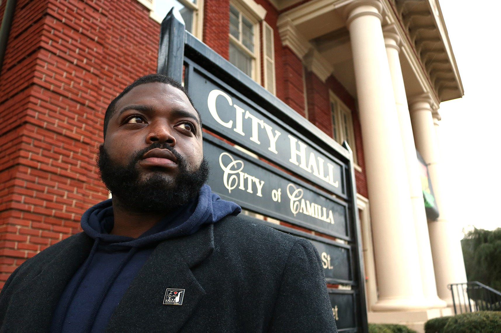 Corey Morgan of Camilla GA, drove to Brunswick to participate in the protests following Ahmaud Arbery was killed.