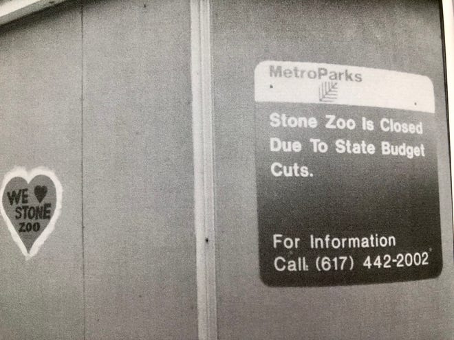 State budget cuts caused the Stone Zoo to cease operation in 1990, leading to the creation of the Friends to Reopen Stone Zoo.