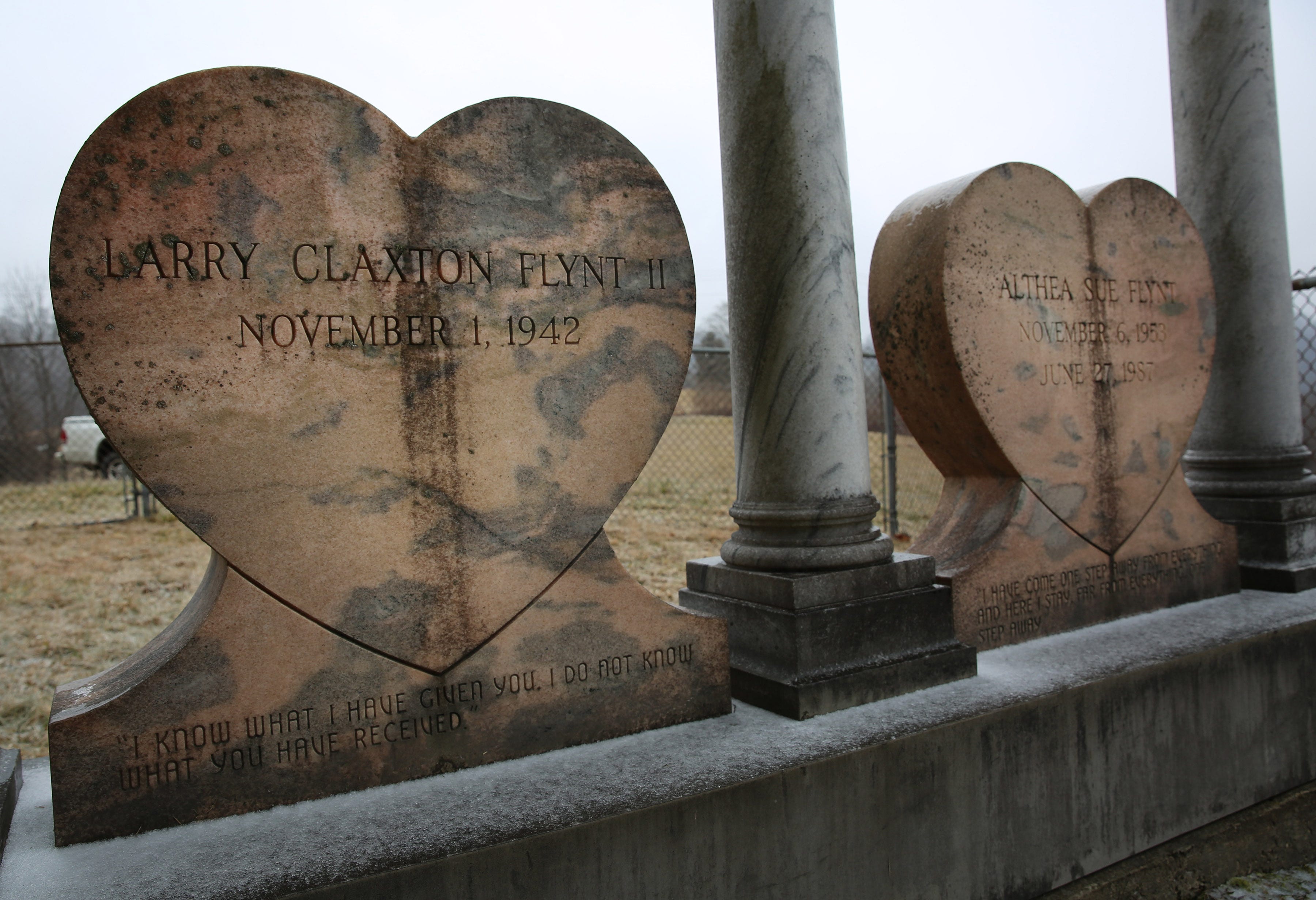 The Magoffin County Ky. grave of Hustler founder Larry Flynt's fourth wife, Althea, who died in 1987. At the time, Larry Flynt intended to be buried next to her.