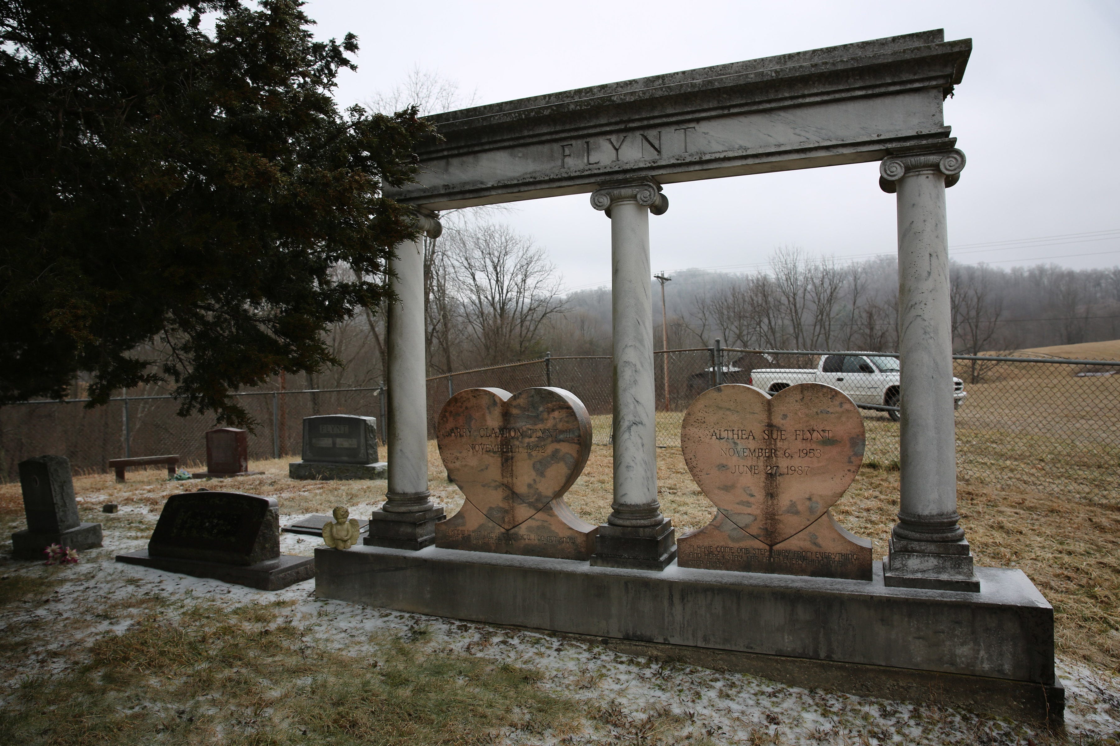The Magoffin County Ky. grave of Hustler founder Larry Flynt's fourth wife, Althea, who died in 1987. At the time, Larry Flynt intended to be buried next to her.