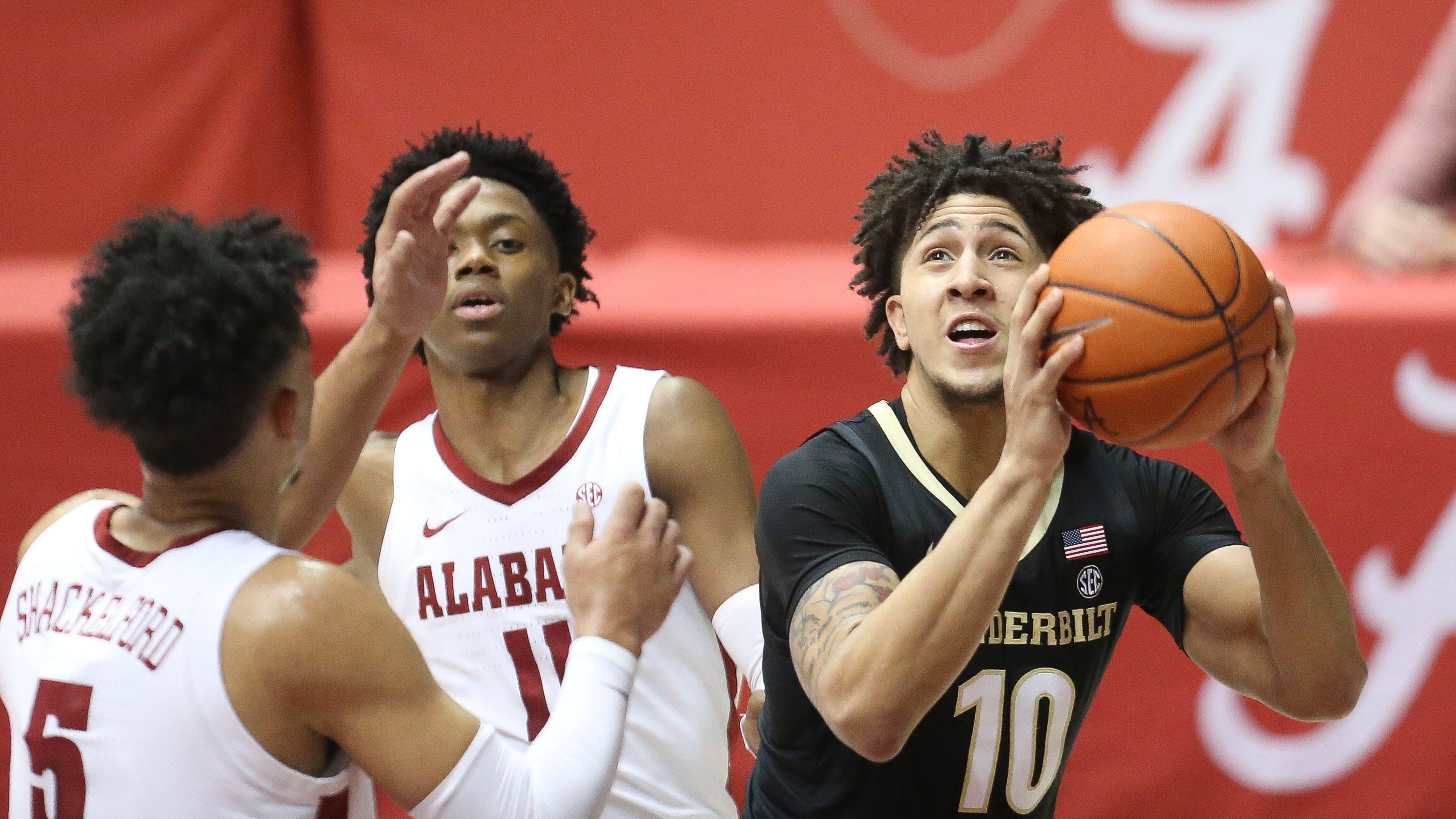 No. 9 Alabama vs. Vanderbilt men's basketball video highlights, score