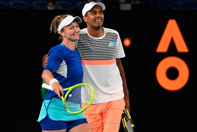 barbering plejeforældre violinist Rajeev Ram wins Australian Open mixed doubles title, playing for another