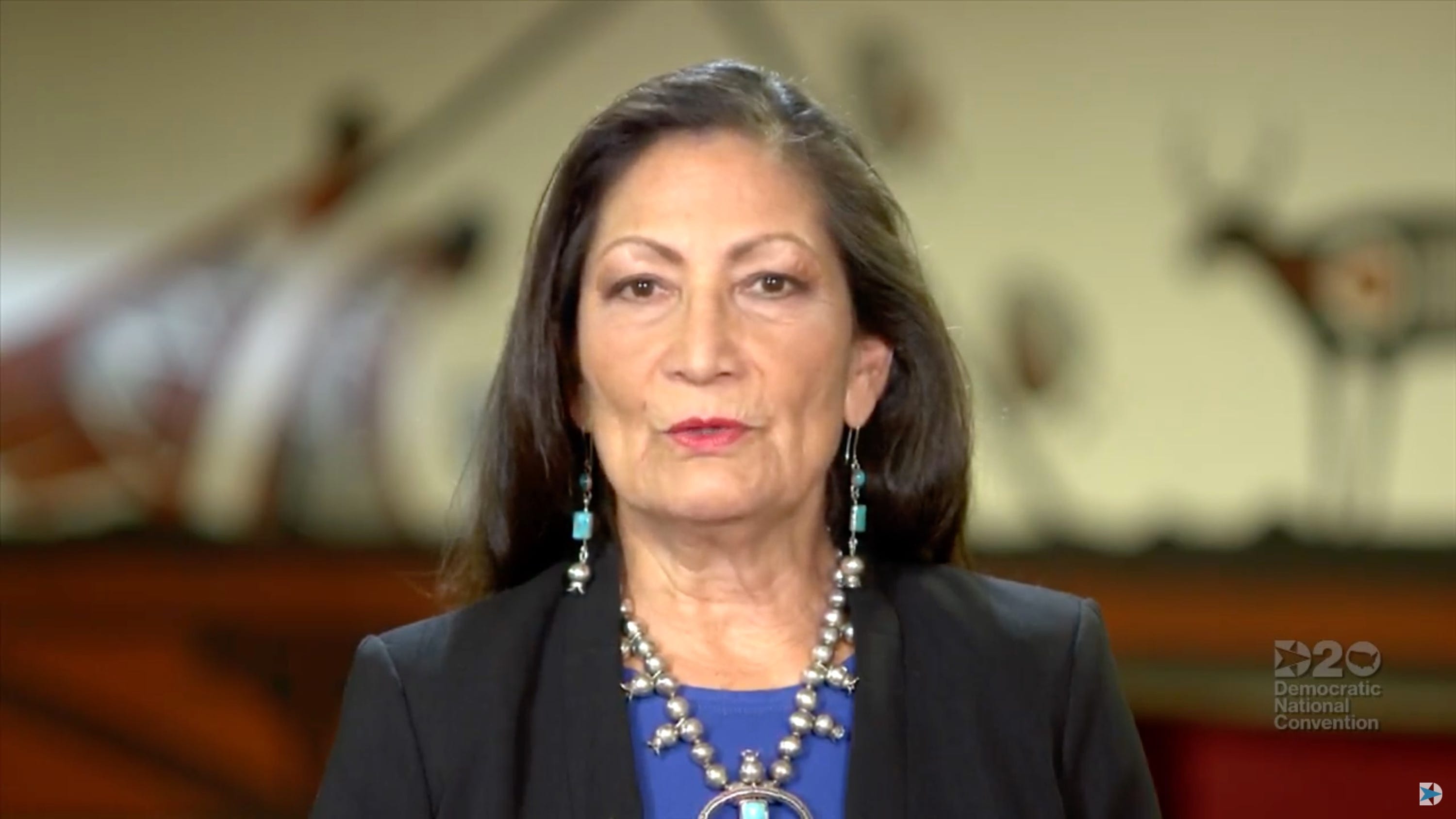 Rep. Deb Haaland of New Mexico on Aug. 20, 2020, in Milwaukee, Wisconsin.