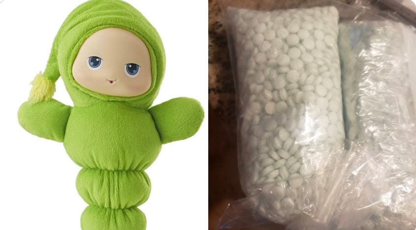 Drugs found in glow worm toy parents 