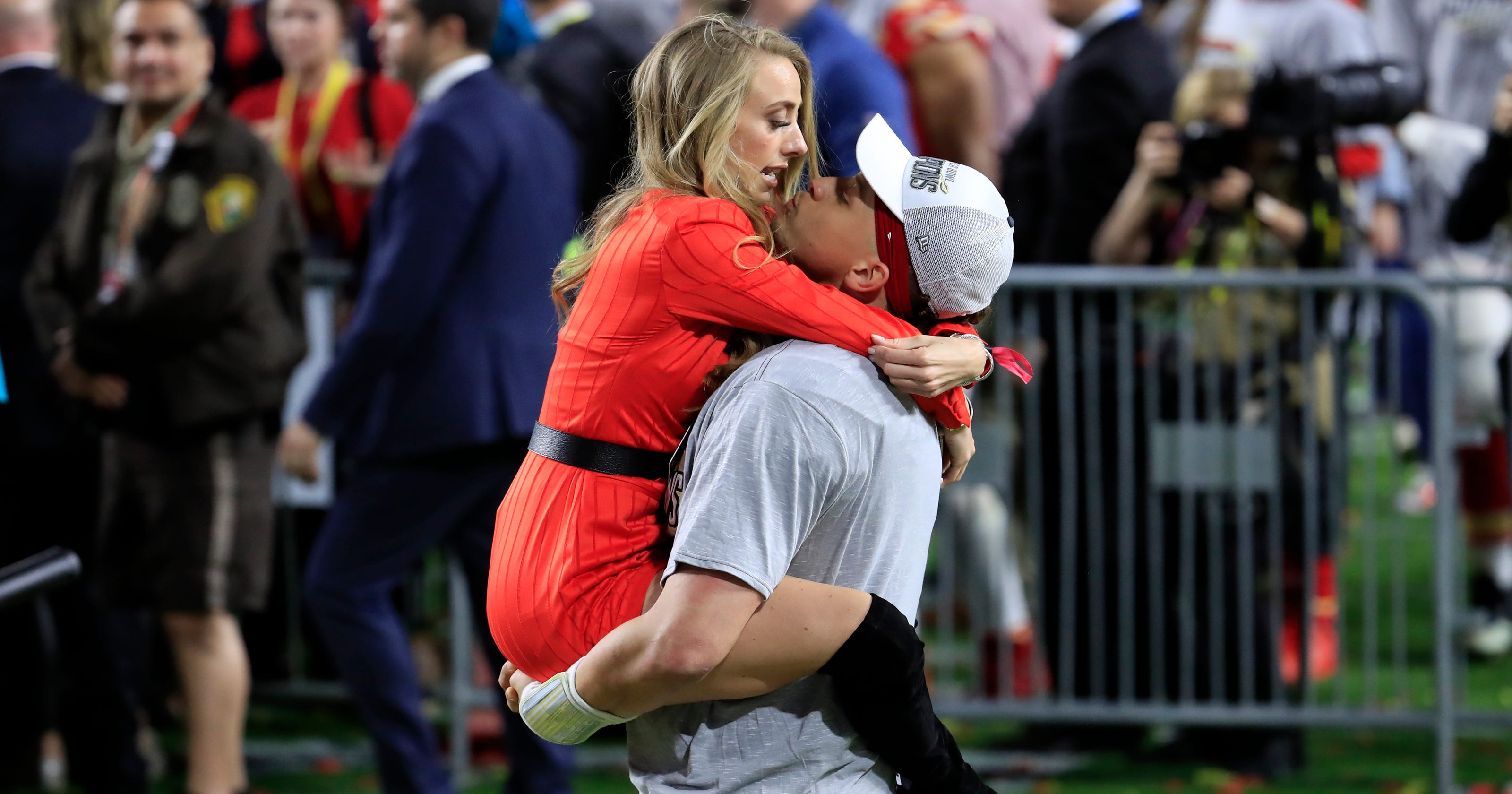Chiefs quarterback Patrick Mahomes and fiancee Brittany Matthews announce the birth of their ...